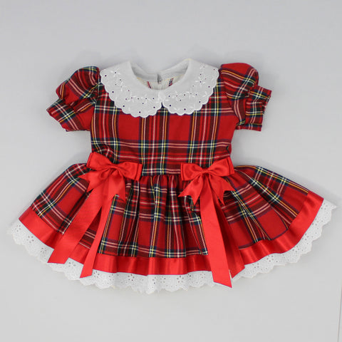 Baby Girl Christmas Print Ruffle Trim Layered Dress | SHEIN IN