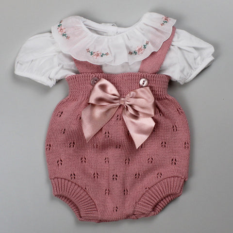 Baby Girl Two Piece Outfit - Dusky Pink - Pex Sasha