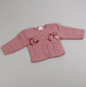 Baby Knitted Cardigan - Dusky Pink
