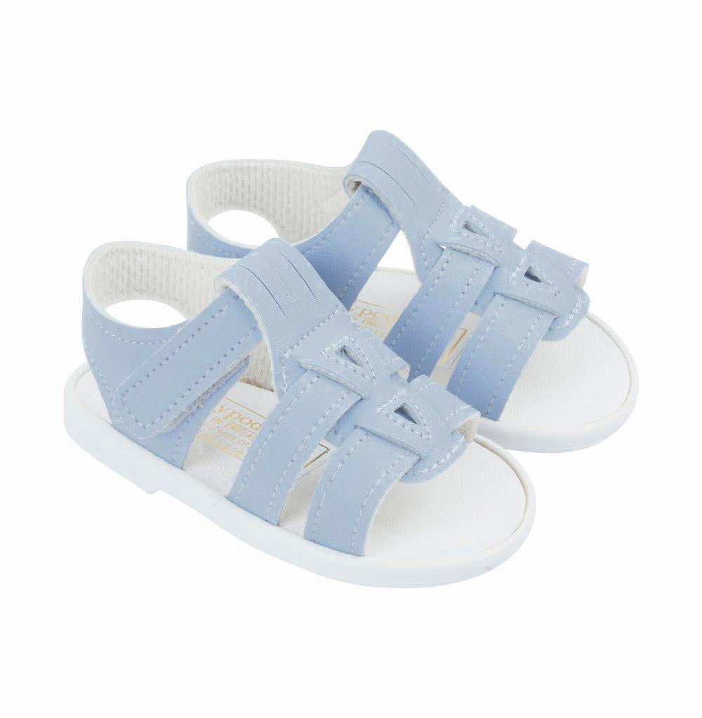 Baypods Baby Boys Blue First Walker Sandals (Hard Sole)