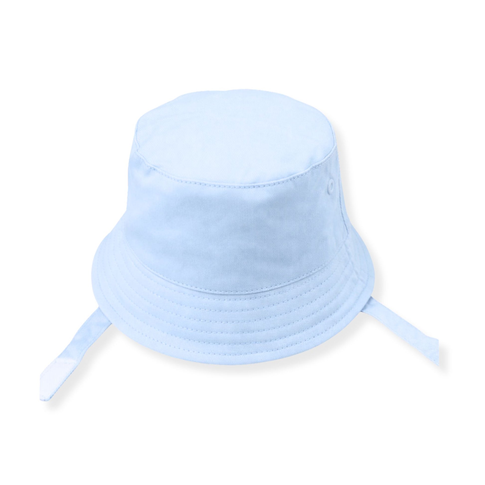 Light blue bucket hat on a white background