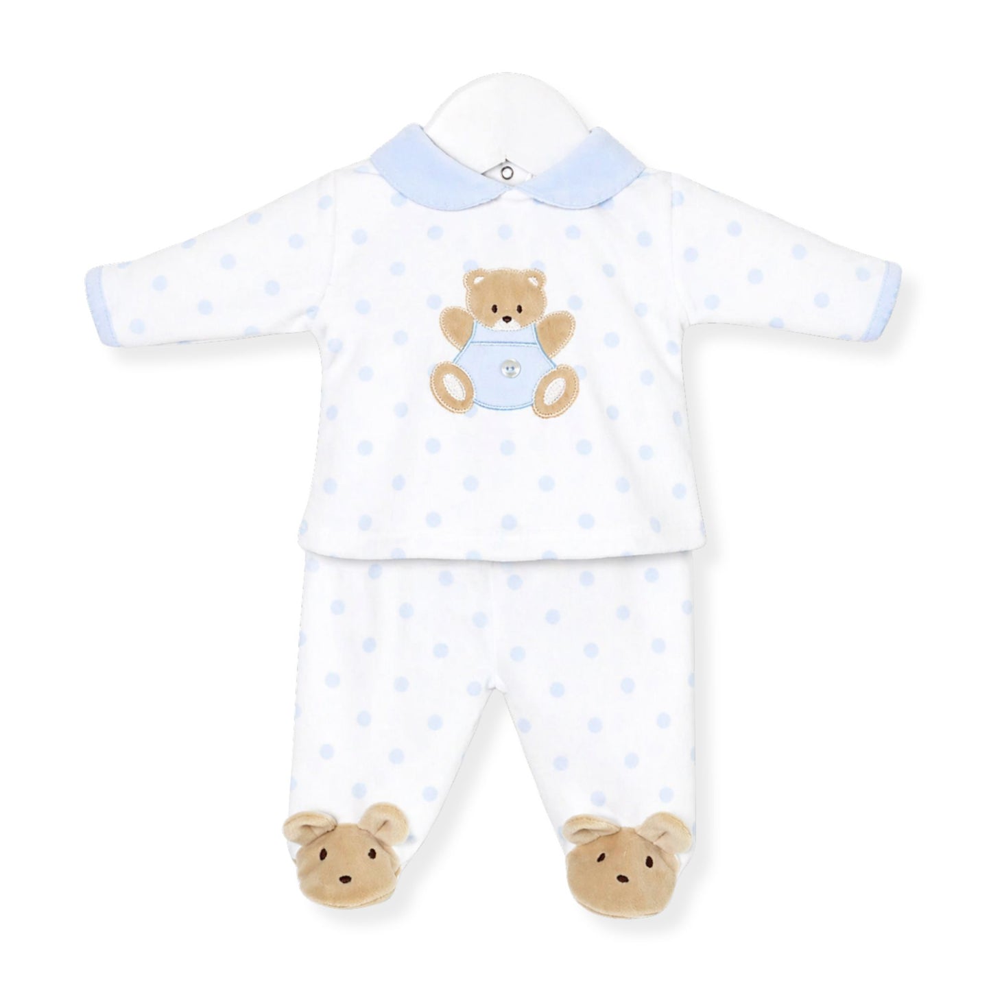 baby boys newborn bear outfit with feet