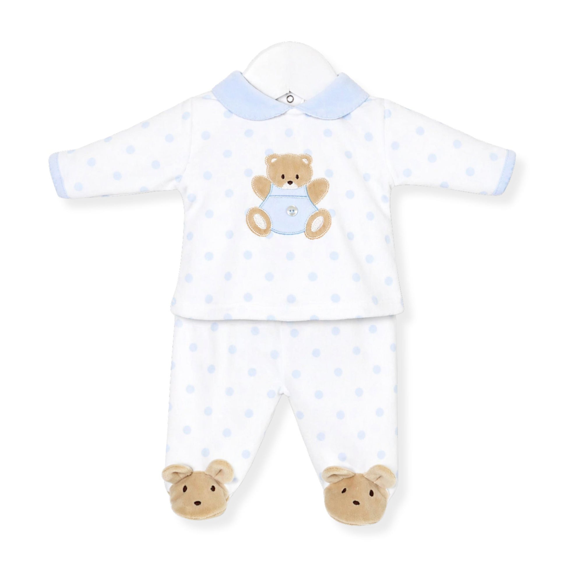 baby boys newborn bear outfit with feet
