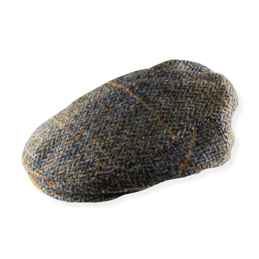 Tweed flat cap on a white background