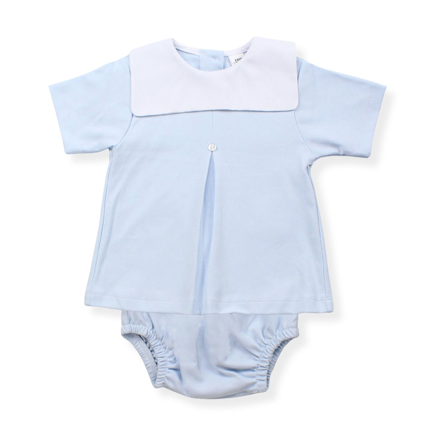 baby blue boys baby 2 piece outfit