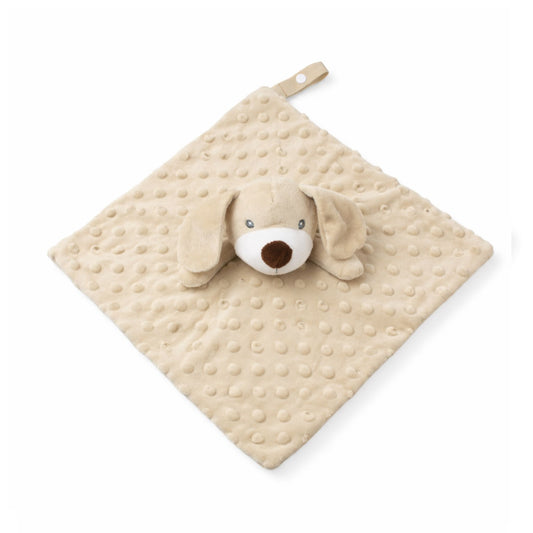 baby unisex puppy comforter on a white background