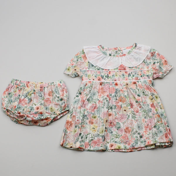 Baby Girls Floral Dress With Jam Pants