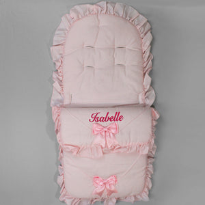 baby girls pink footmuff universal