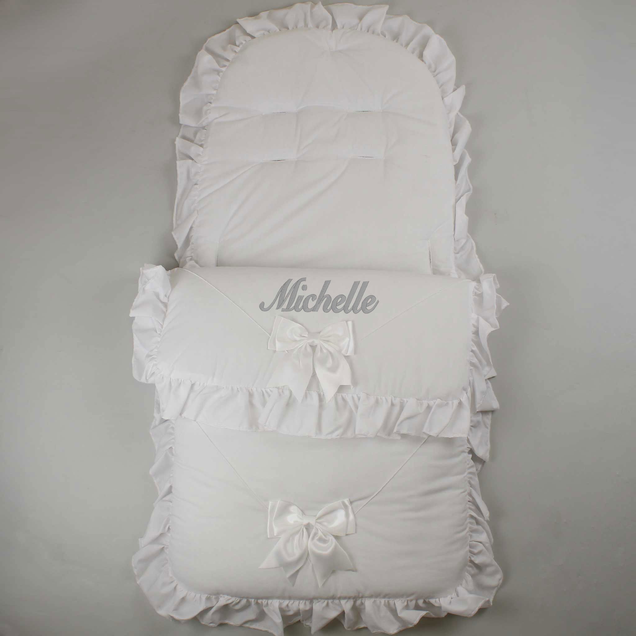 Personalised Cosy Toes / Footmuff - White