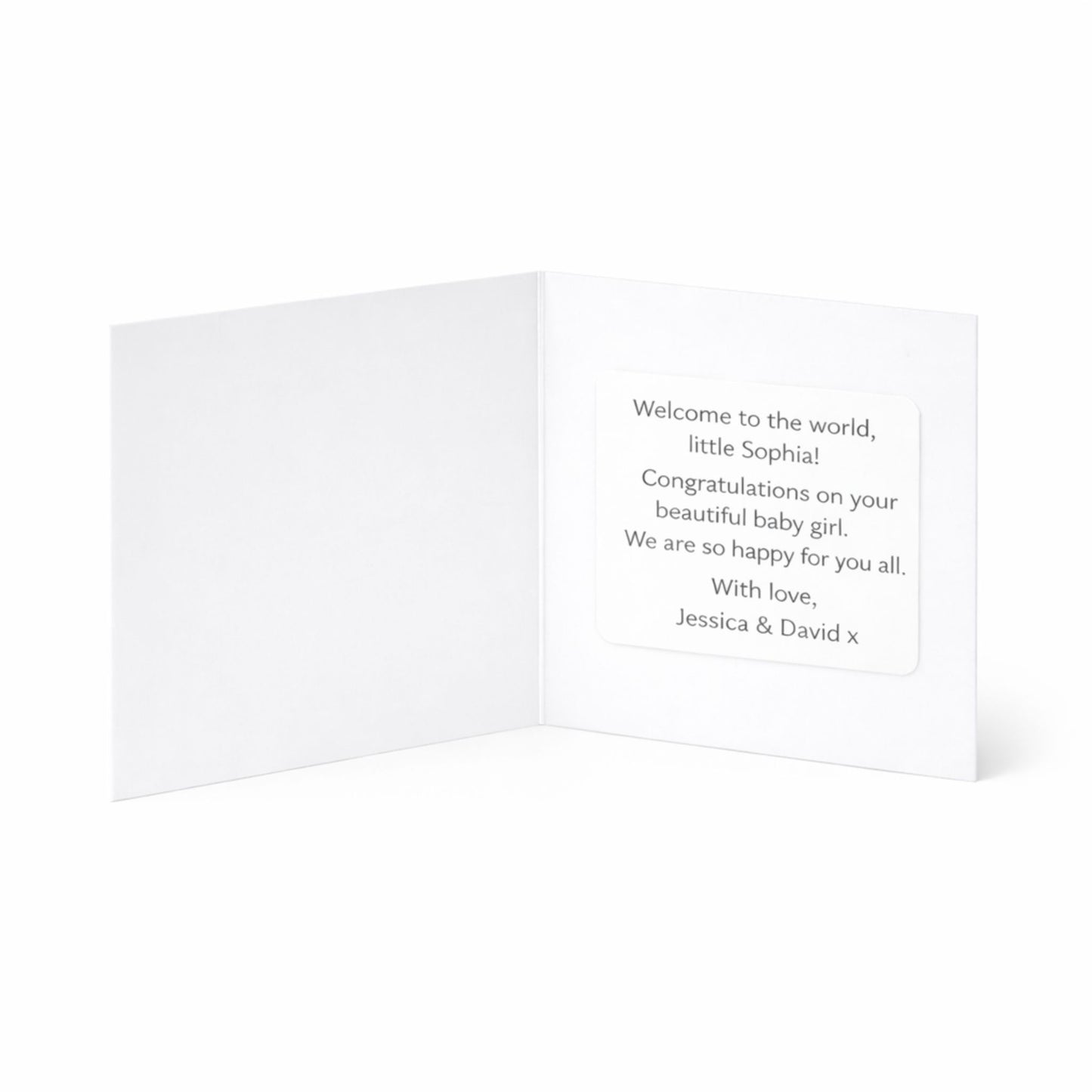 Handmade Baby Gift Card
