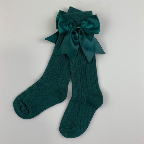 dark green baby socks