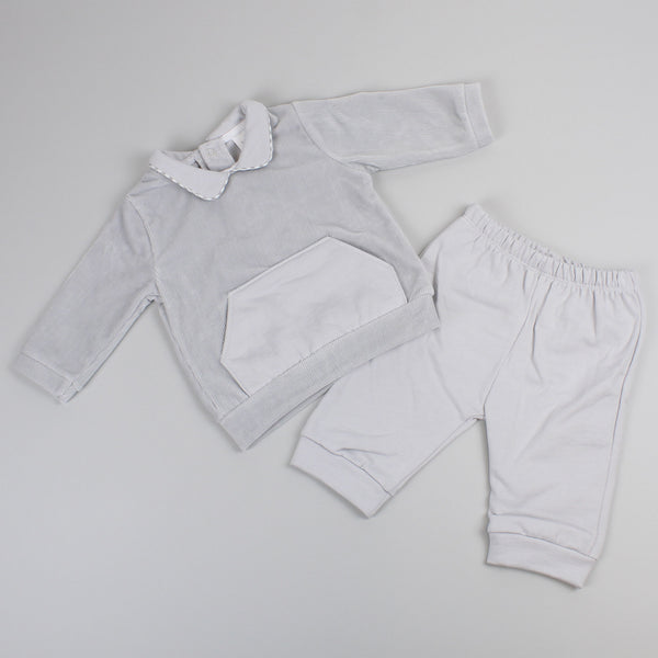 corded grey baby tracksuit