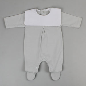 baby unisex grey sleepsuit