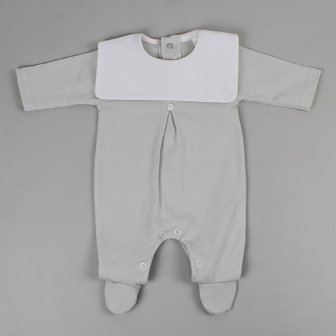 baby unisex grey sleepsuit