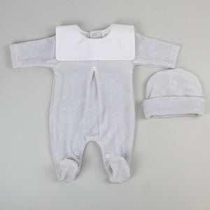 grey velour sleepsuit