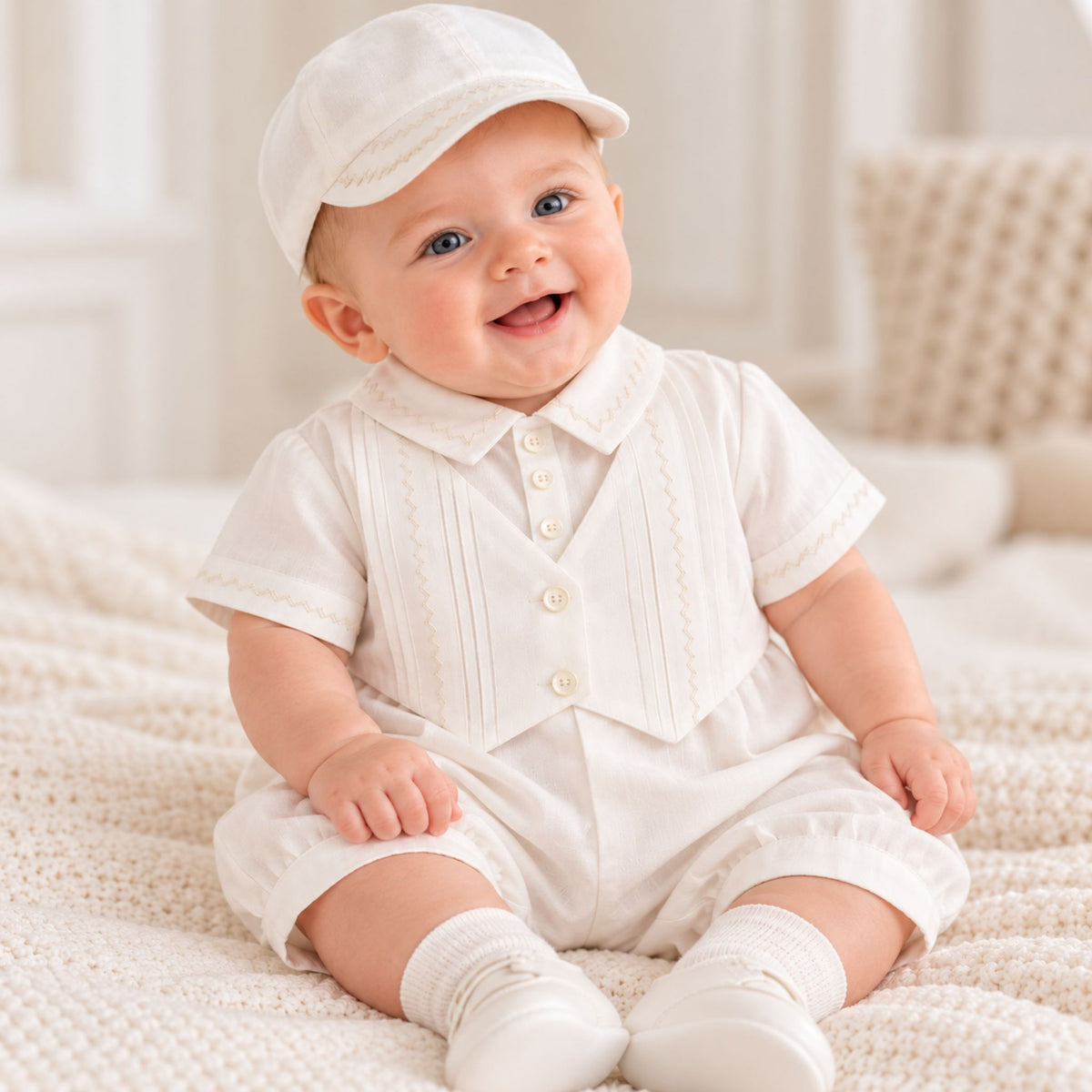 baby boy ivory christening outfit sarah louise