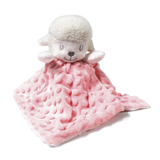 baby comforter pink lamb