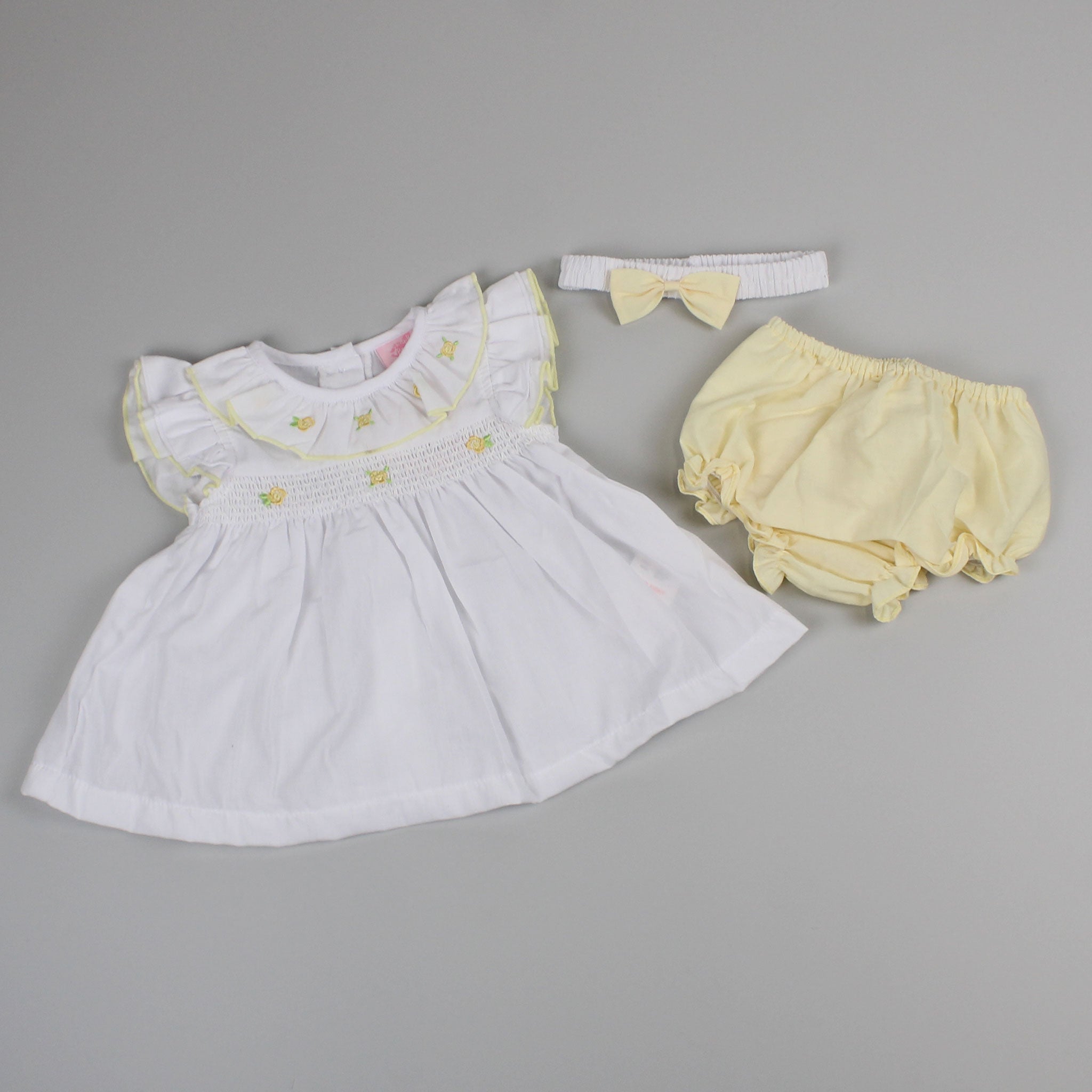 lemon summer dress for baby girls
