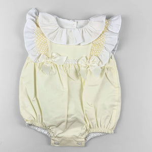 lemon yellow baby romper