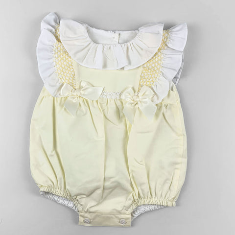 lemon yellow baby romper