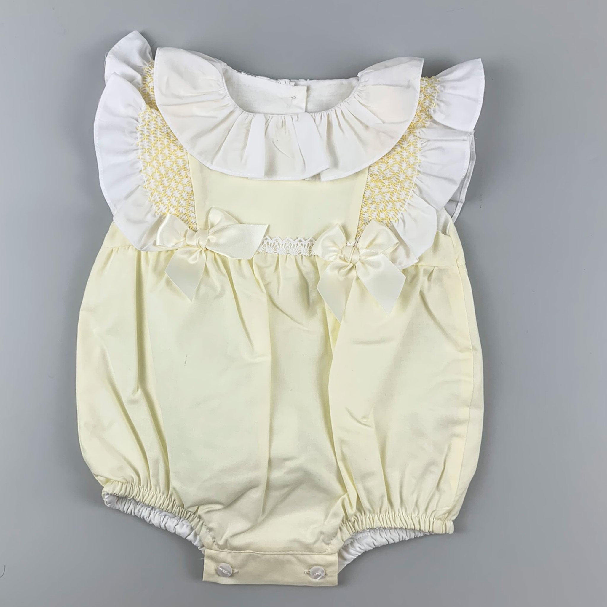 lemon yellow baby romper