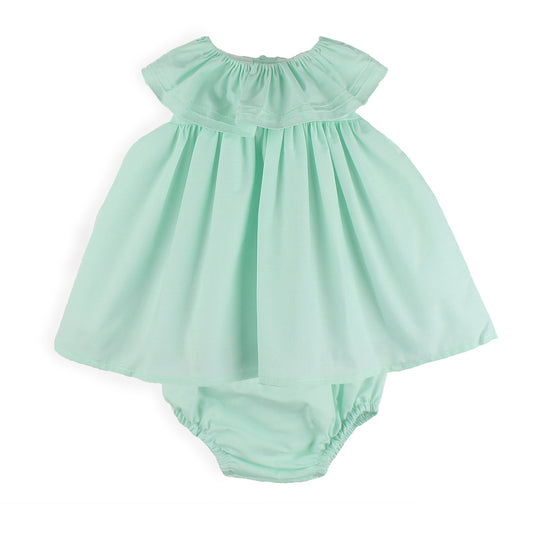 Mint Green Baby Girls Dress & Knickers Set – Spanish Style