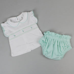 baby girls mint summer outfit