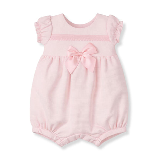 Kleo Kids Pink Baby Romper with Frill Sleeve and Bow