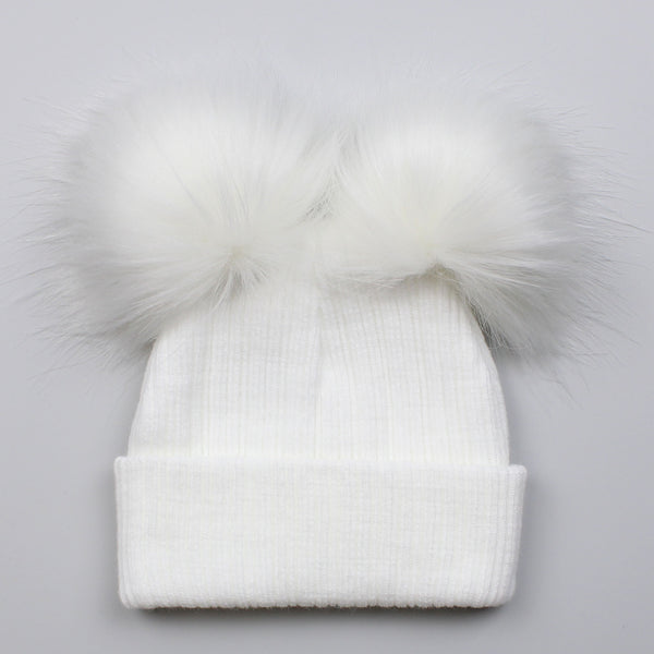 pastel white baby unisex hat
