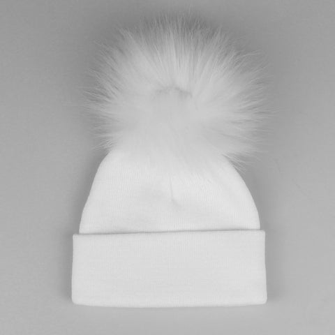 baby unisex white pastel hat