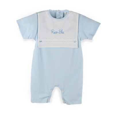 Personalised Blue Baby Romper – Made in Portugal
