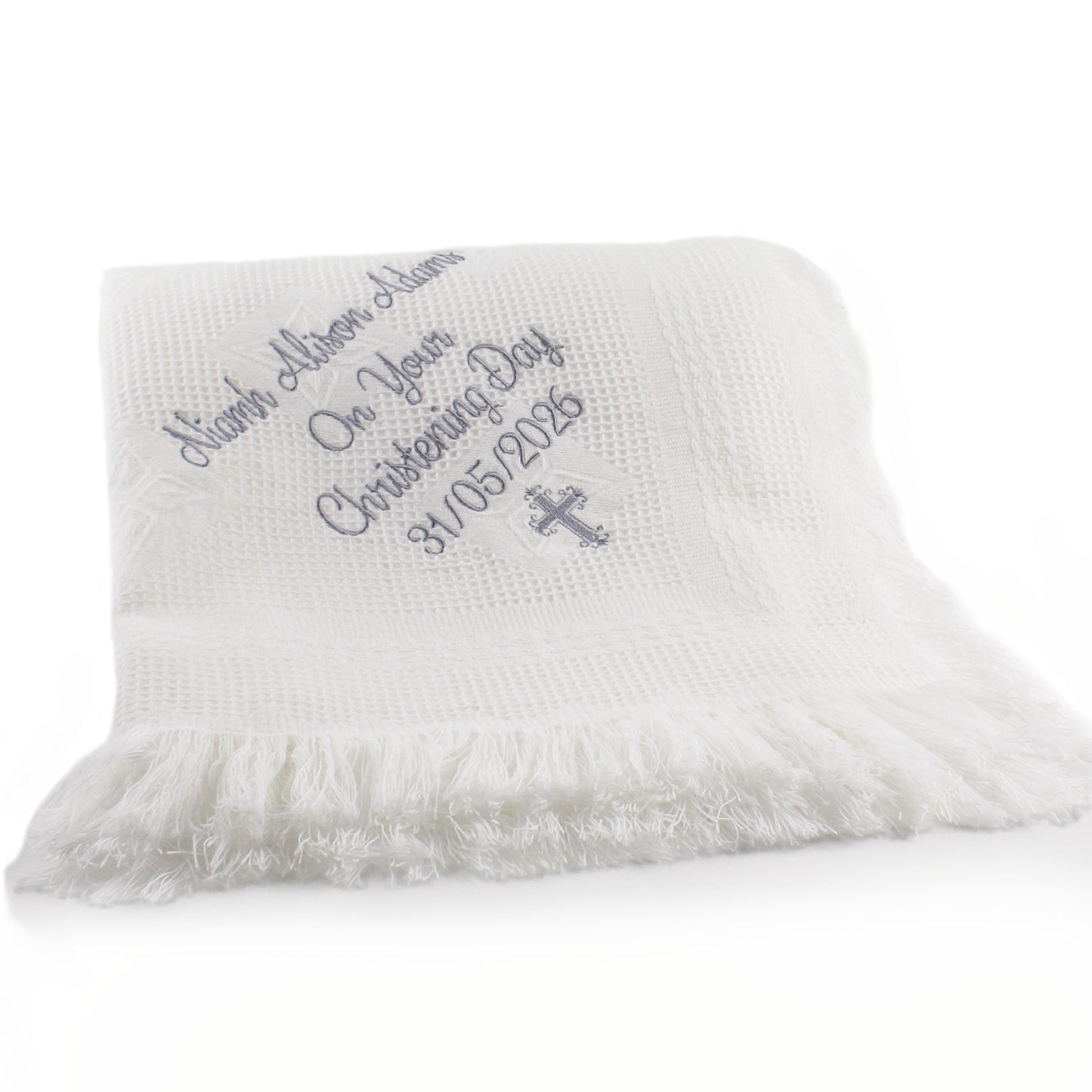 personalised christening shawls