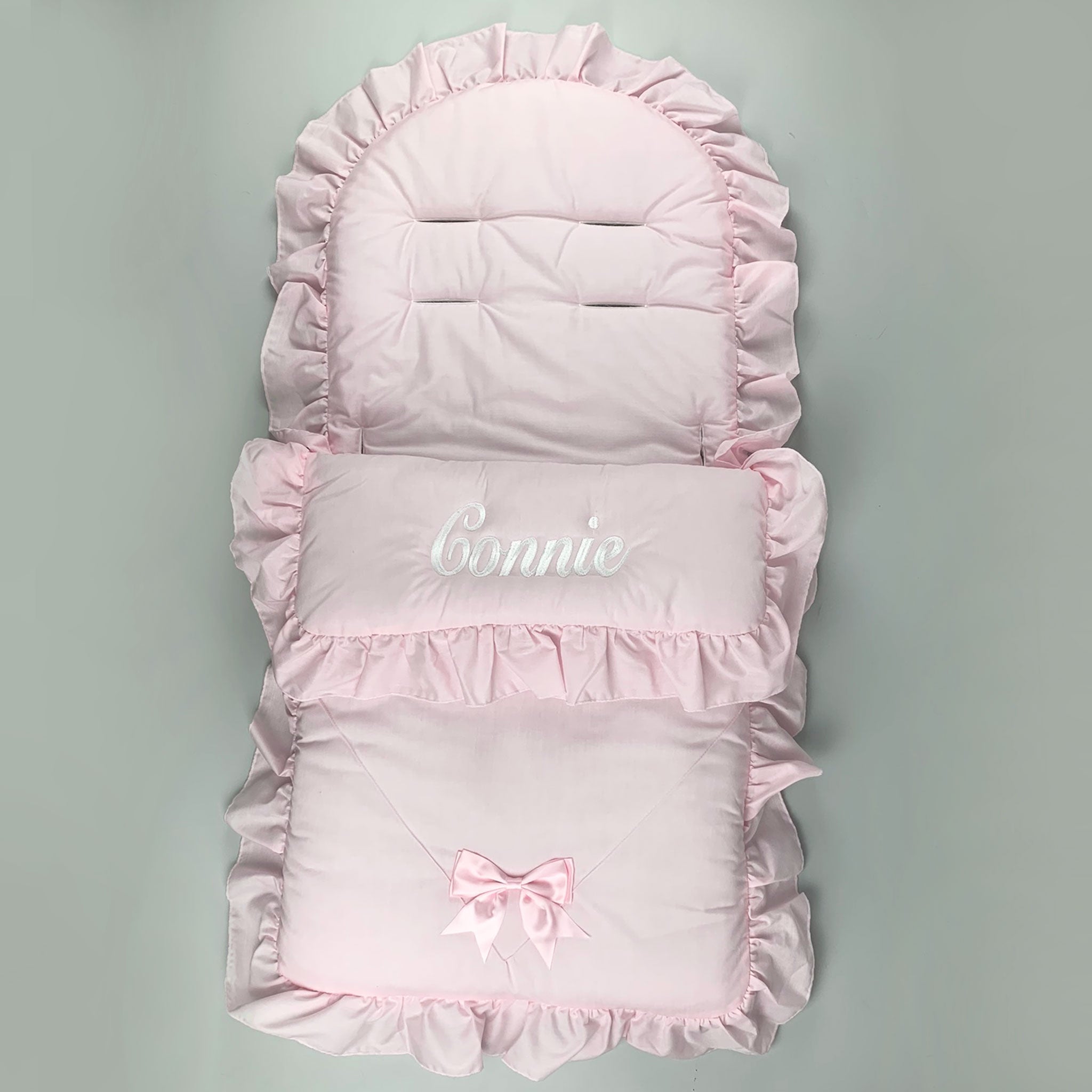 baby girls cosy toes footmuff personalised