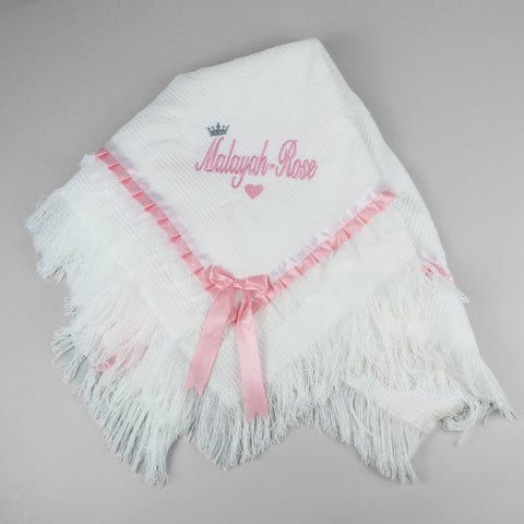Baby Girl's Fancy Personalised Shawl