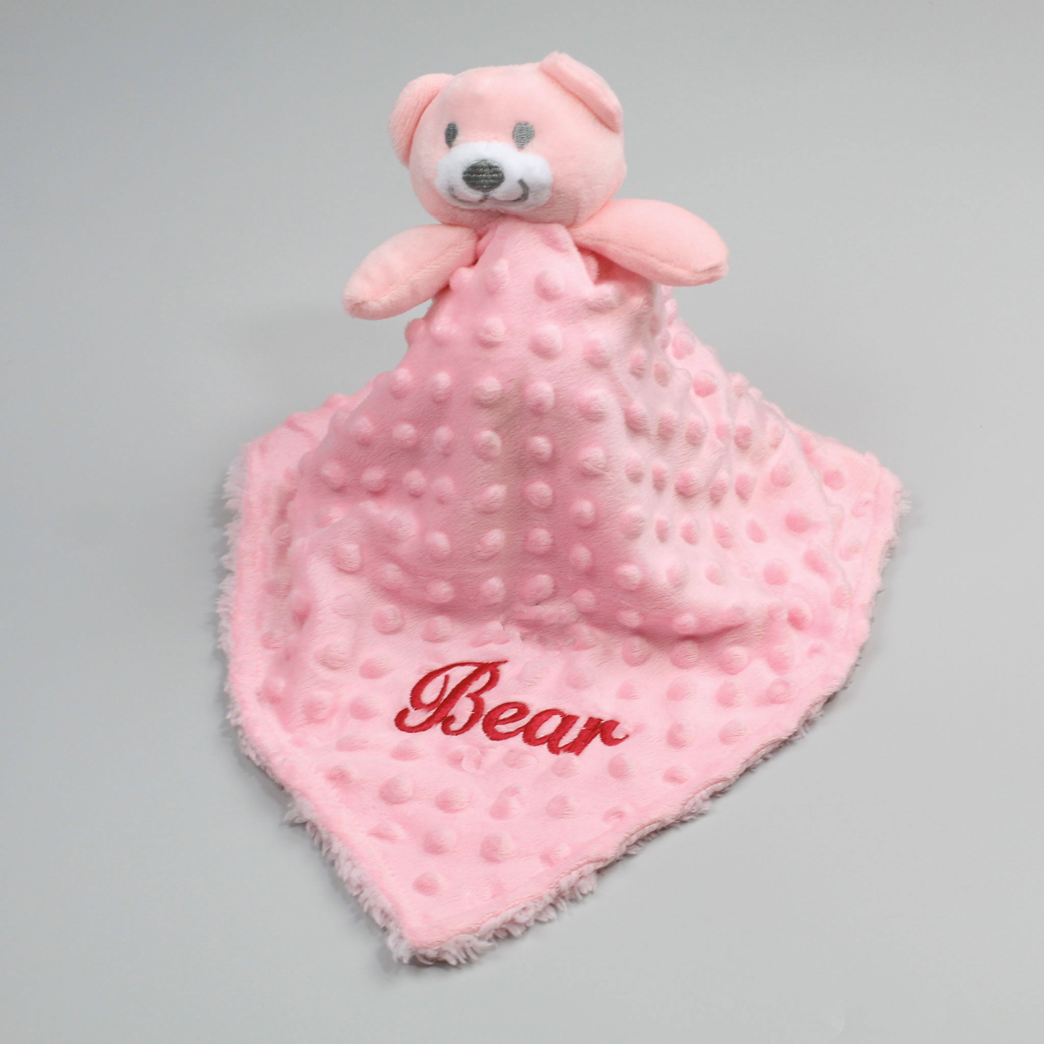 baby girls pink personalised comforter