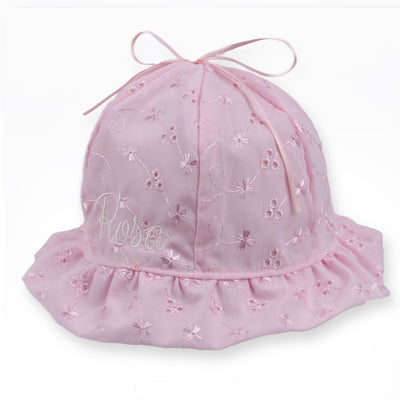 Personalised Baby Girl Sun Hat - Pink