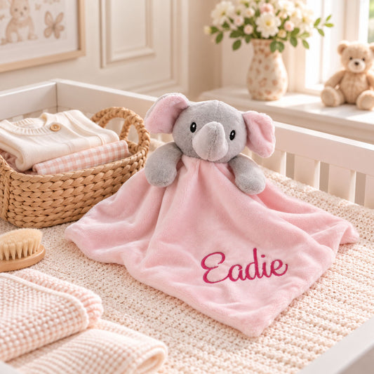 Personalised Pink Elephant Comforter