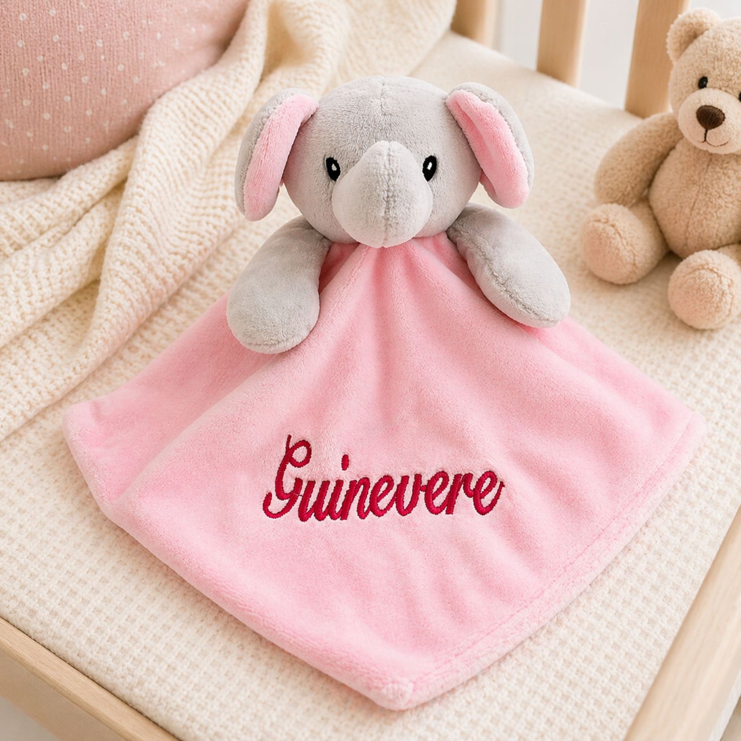 Personalised Pink Elephant Comforter