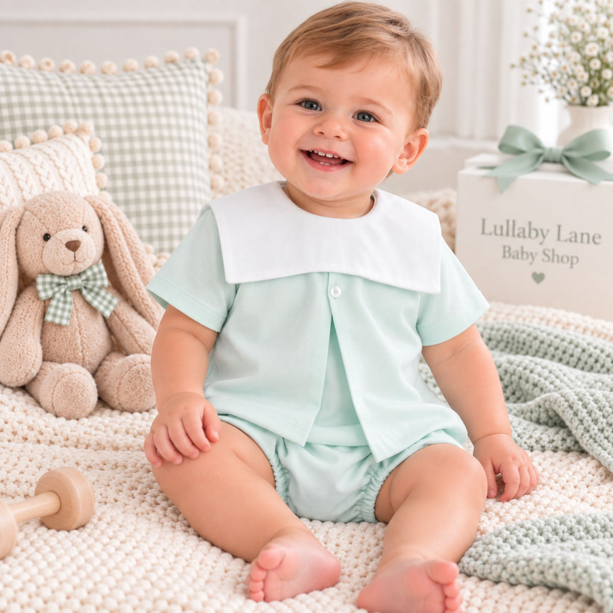mint green boys 2 piece outfit