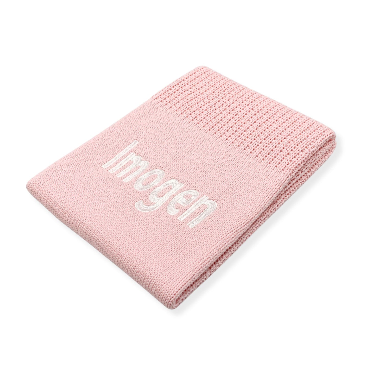 personalised baby girl pink celular blanket