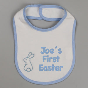 Baby Boys Personalised My First Easter Bib - Pex Bunny