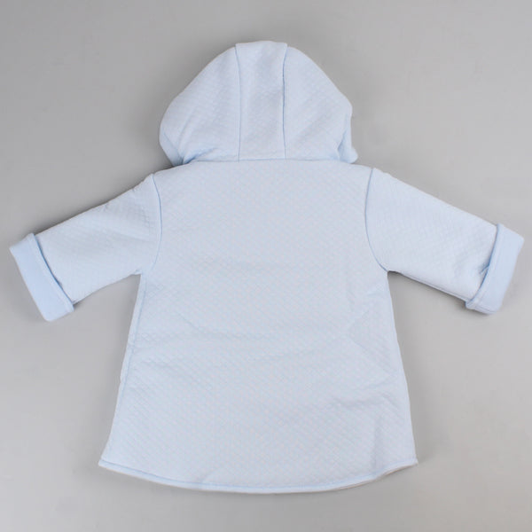 baby boys blue quilted coat smart