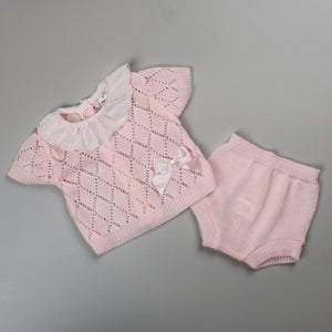 baby girls knitted summer outfit