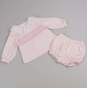 baby girls jam pants and shirt pink
