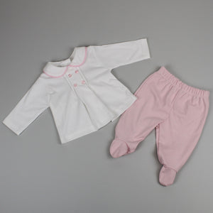 girls pink cotton outfit