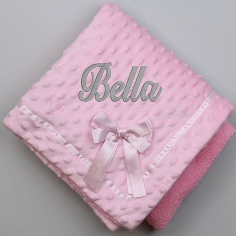 baby girls personalised blanket
