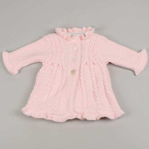 baby girls knitted pink coat