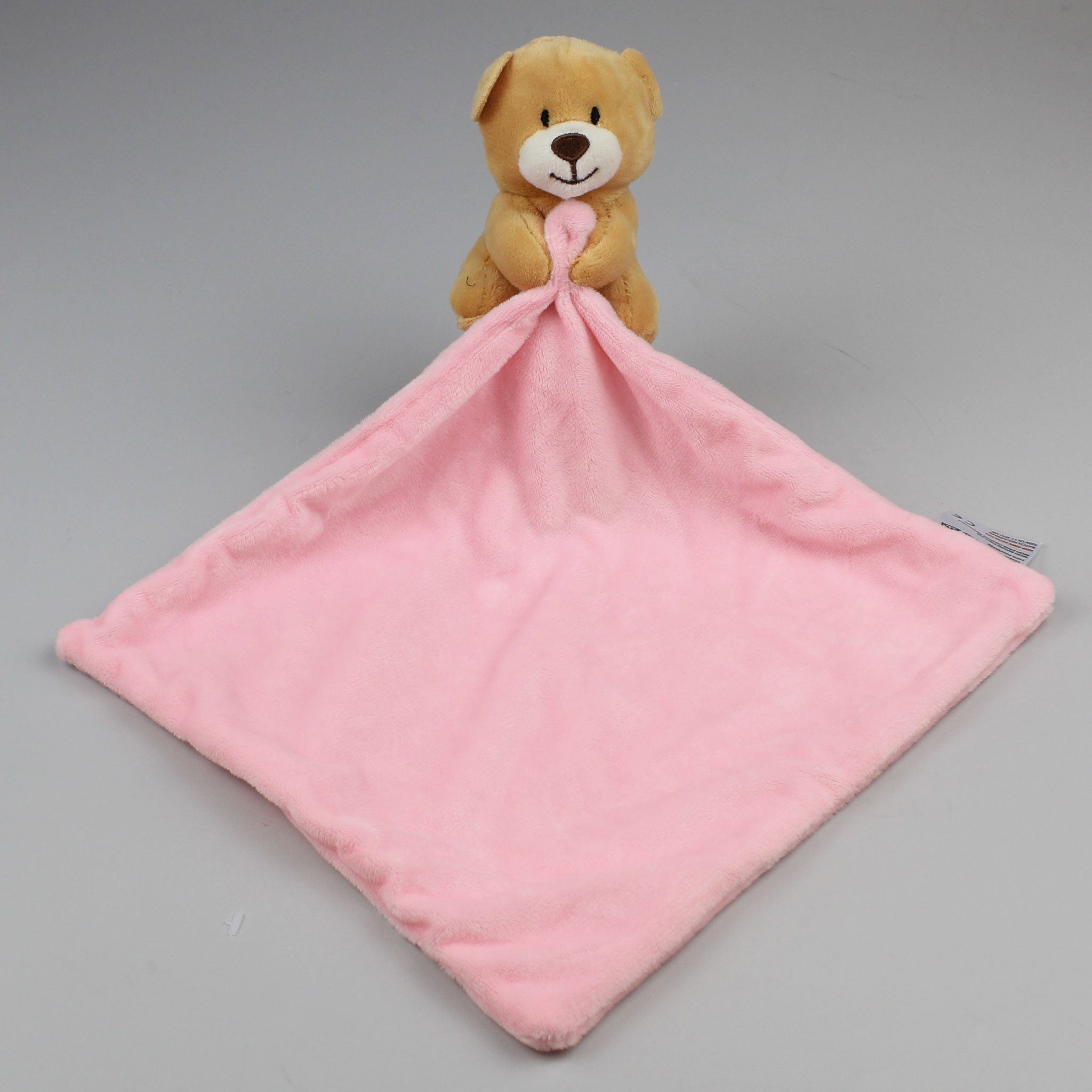 baby comforter bear snuggy pink