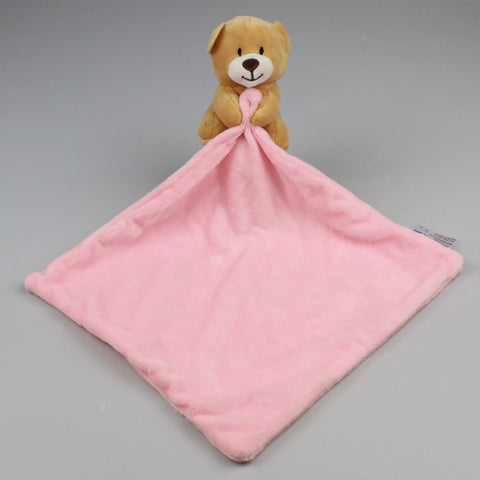 baby comforter bear snuggy pink