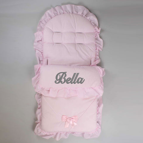 baby girls cosy toes footmuff personalised